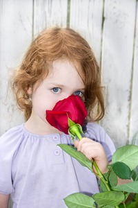 Memory consolidation - photo of girl smelling a rose