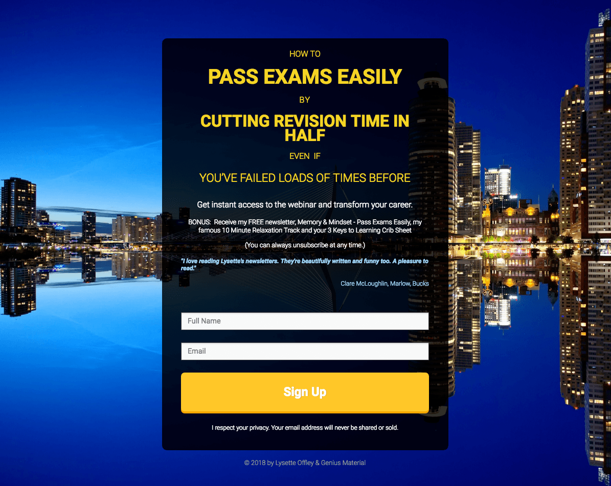 Pass exams easily webinar