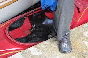 Lucky sheep dip - Photo of Lysette Offley after saving the drowning sheep